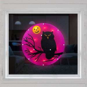 Northlight 13.75in. Lighted Owl Halloween Silhouette alternate view