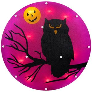 Northlight 13.75in. Lighted Owl Halloween Silhouette