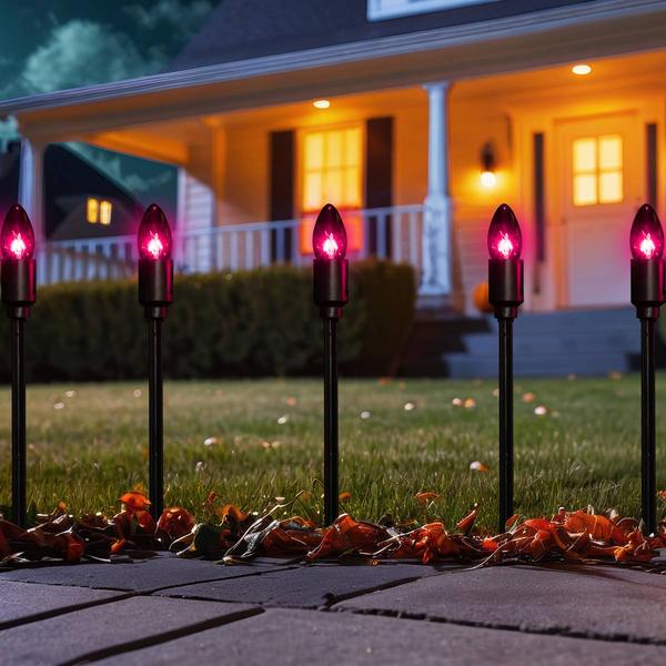 Northlight 10ct. Purple Bulb Halloween Pathway Markers alternate view
