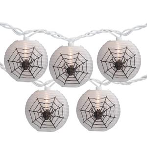 Northlight 10ct. Spider Paper Lantern Halloween Lights