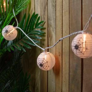 Northlight 10ct. Spider Paper Lantern Halloween Lights alternate view