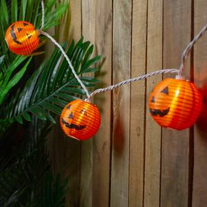 Northlight 10ct. Jack-O-Lantern Paper Lantern Lights alternate view