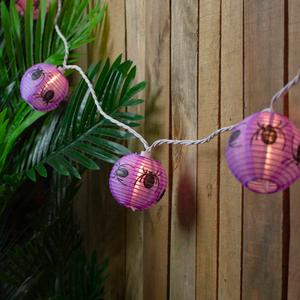 Northlight 10ct. Purple Spider Paper Lantern Lights alternate view