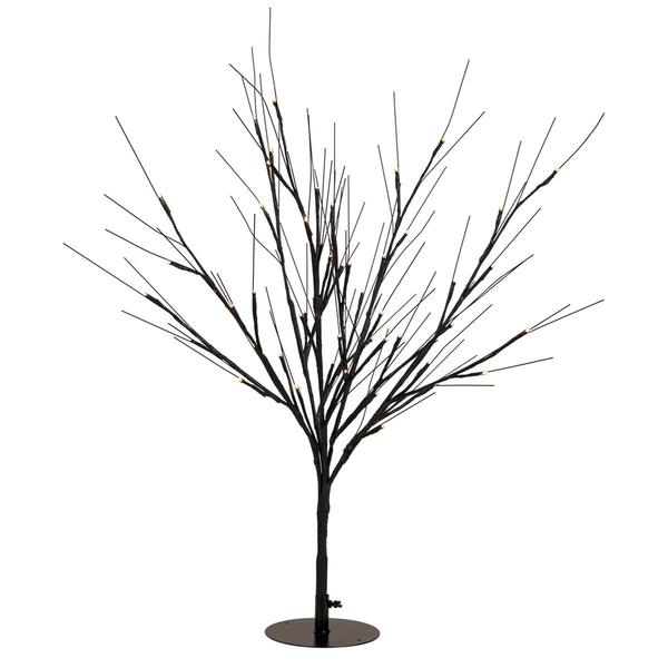Northlight 39in. LED Lighted Black Halloween Twig Tree