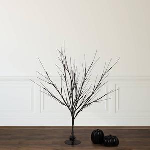 Northlight 39in. LED Lighted Black Halloween Twig Tree alternate view
