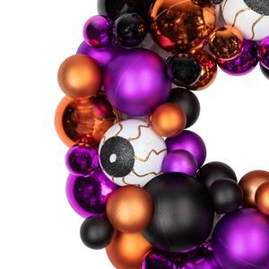Northlight Shatterproof Ball Ornament Halloween Wreath alternate view