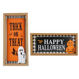 Northlight Happy Halloween Wooden Shadow Box Plaques