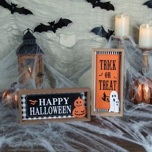 Northlight Happy Halloween Wooden Shadow Box Plaques alternate view