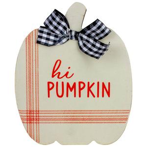 Northlight Fall Wooden Pumpkin Welcome Plaques alternate view