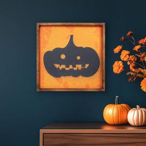 Northlight 15.75in. Jack O Lantern Halloween Wall Sign alternate view
