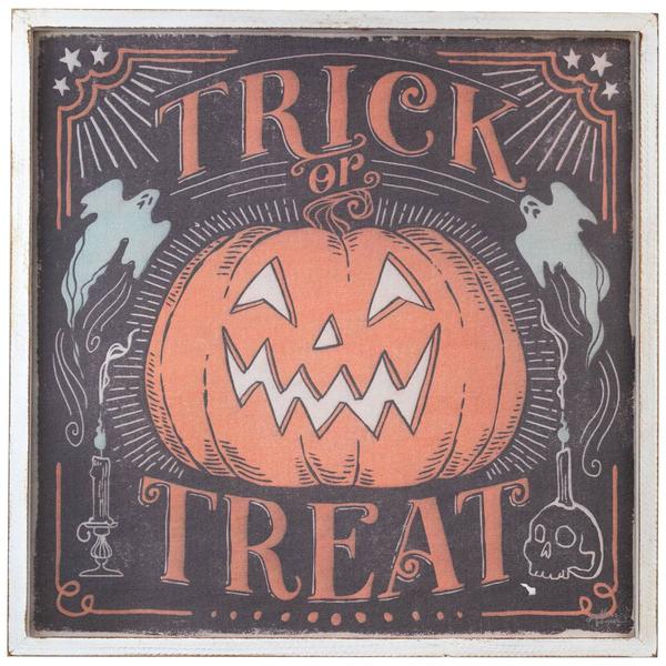 Northlight 18.75in. Trick or Treat Halloween Wall Sign