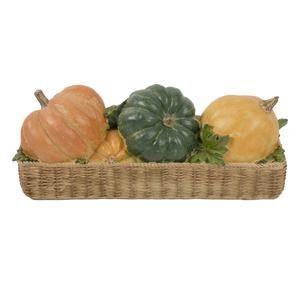 Northlight 15in. Rattan Basket Thanksgiving Decor
