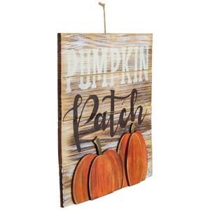 Northlight 12in. Pumpkin Patch Wooden Wall Sign alternate view