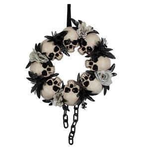 Northlight 15in. Unlit Skull Halloween Wreath
