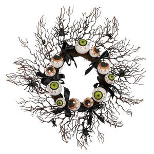Northlight 24in. Halloween Eyeballs & Spiders Wreath