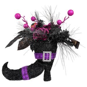 Northlight 12in. Witch's Boot w/ Roses Halloween Decor