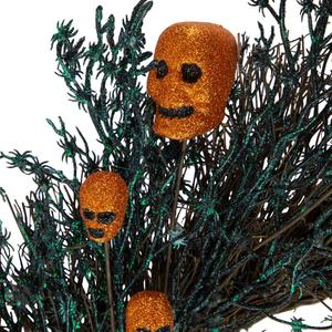 Northlight 22in. Unlit Skulls & Spiders Halloween Wreath alternate view