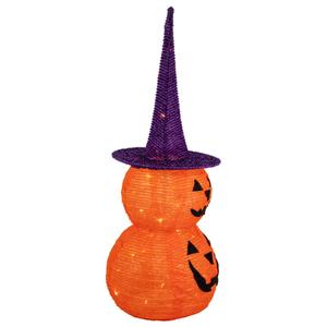 Northlight 30in. Tinsel Jack-O-Lanterns Halloween Decor alternate view