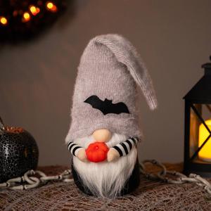 Northlight 9.5in. Standing Gnome With Pumpkin and Bats alternate view
