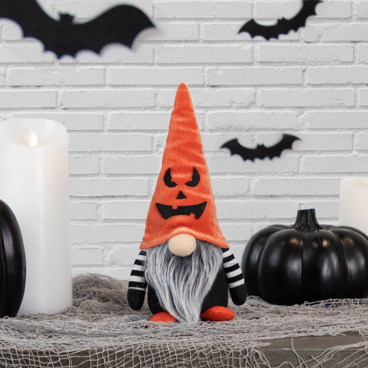 Northlight Seasonal 9.75in. Black And Orange Gnome