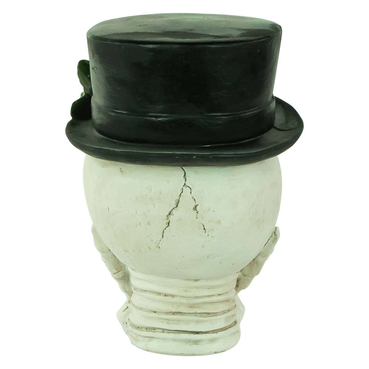 Northlight Seasonal 9in. Skull With Top Hat And Roses Decor