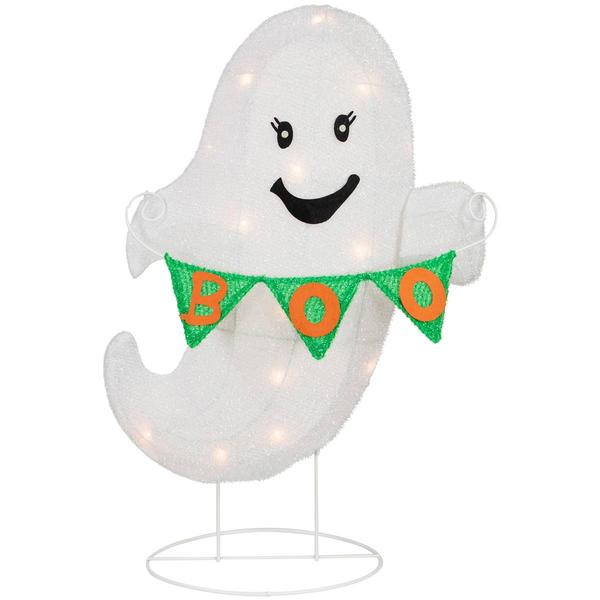 Northlight 25in. LED Ghost With 'Boo' Banner Yard Decor