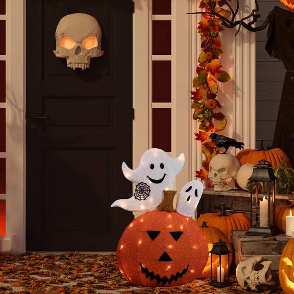 Northlight 27.5in. LED Jack-O-Lantern And Ghosts Decor alternate view