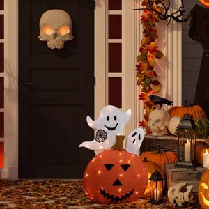Northlight 27.5in. LED Jack-O-Lantern And Ghosts Decor alternate view