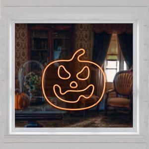 Northlight 15in. Neon Jack-O-Lantern Window Silhouette alternate view