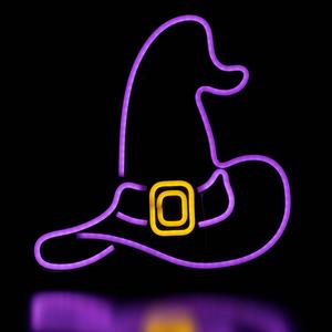 Northlight 15in. LED Neon Witch Hat Window Silhouette