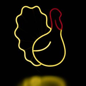 Northlight 15in. LED Neon Turkey Window Silhouette