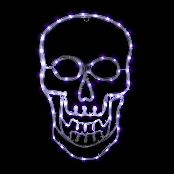 Northlight 18in. White Skull LED Window Silhouette alternate view