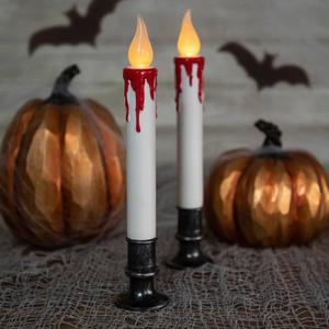 Northlight LED White & Red Window Candles -  Set of 2 alternate view