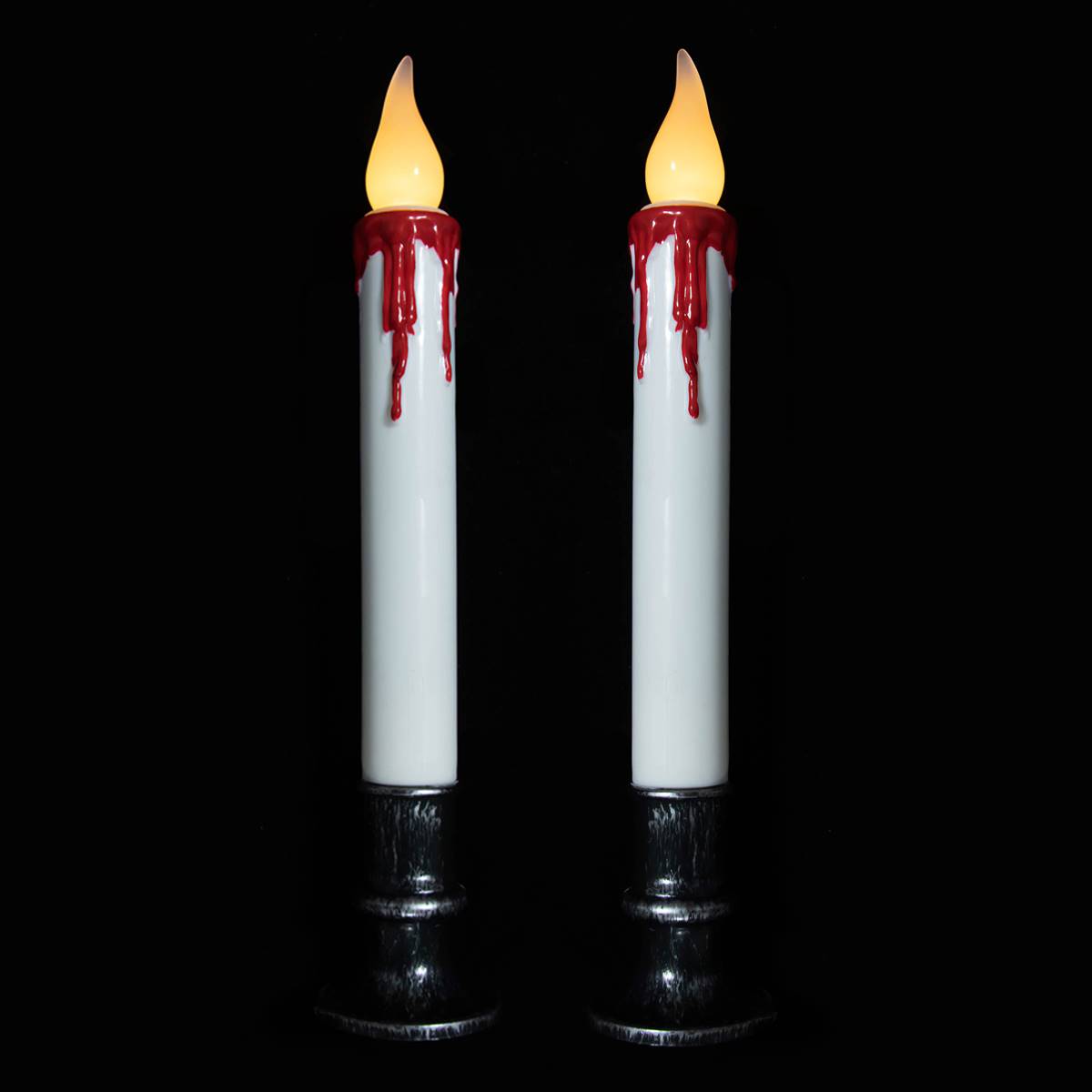 Northlight Seasonal LED White & Red Window Candles -  Set Of 2