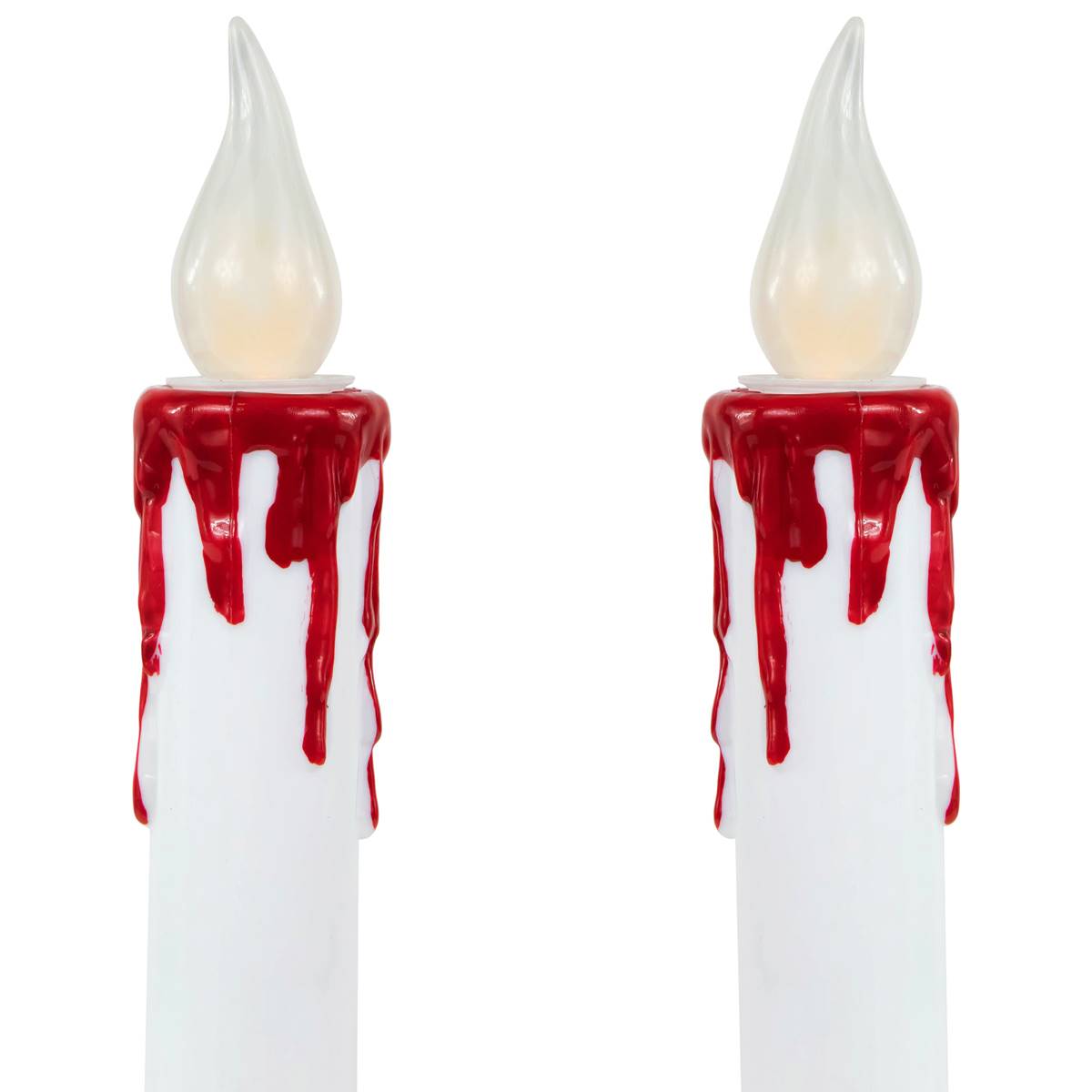 Northlight Seasonal LED White & Red Window Candles -  Set Of 2