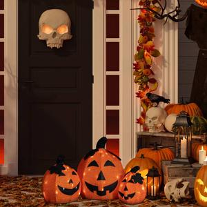 Northlight LED Jack O' Lantern Halloween Decor-Set of 3 alternate view