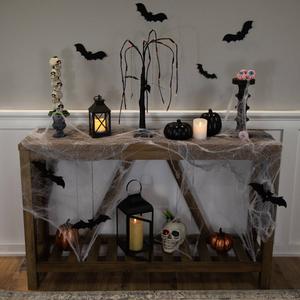 Northlight 24in. LED Black Glittered Willow Tree alternate view