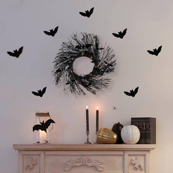 Northlight 22in. Halloween Twig Wreath w/ Bats