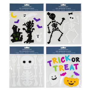 Northlight Halloween Gel Window Clings - Set of 4