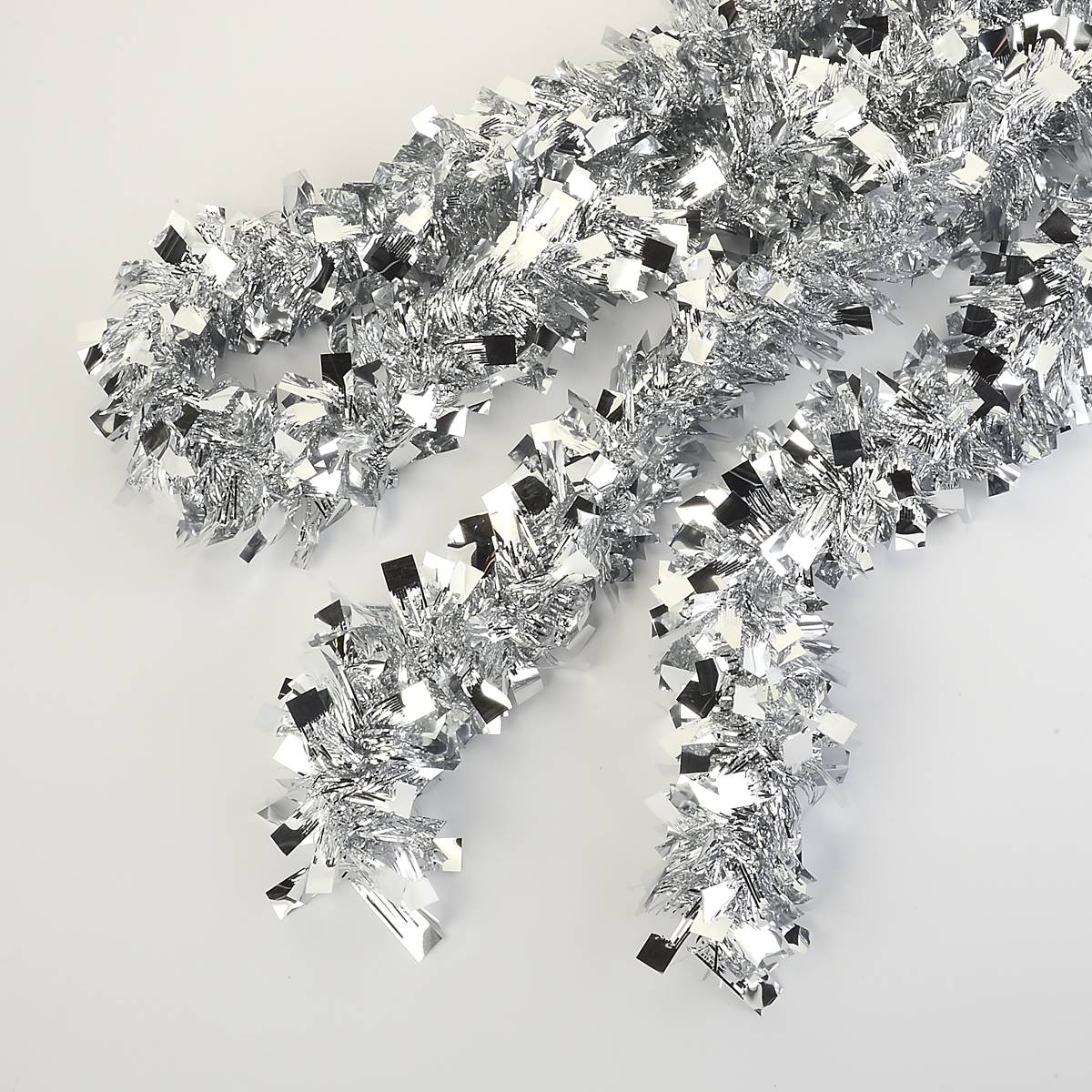 12ft. Wide-Cut Holographic Silver Tinsel Garland