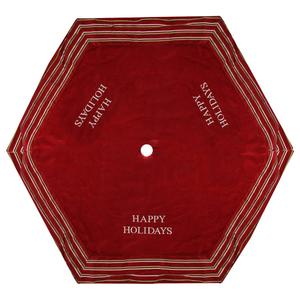 Season's Designs 56in. Happy Holidays Christmas Tree Skirt