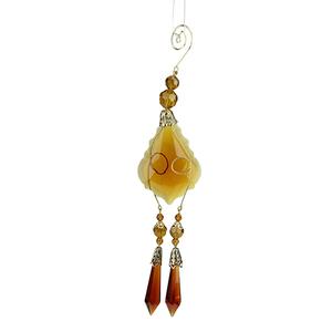 Allstate 9in. Amber Faceted Beads Christmas Pendant Ornament