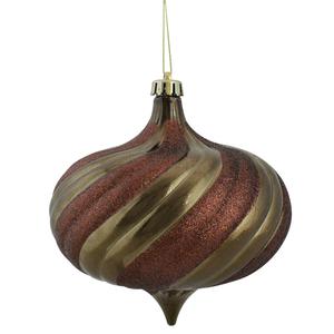DAK 4ct. Mocha Swirl Onion Drop Christmas Ornament alternate view