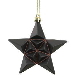 DAK 12ct. Matte Glittered Star Christmas Ornaments alternate view