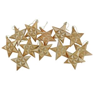 DAK 12ct. Vegas Gold Shatterproof Christmas Star Ornaments