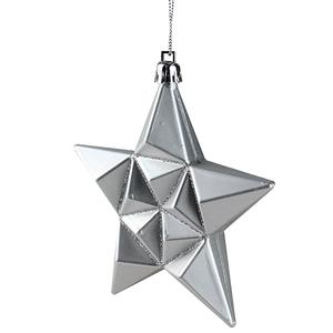 DAK 12ct. Silver Splendor Shatterproof Star Christmas Ornaments alternate view