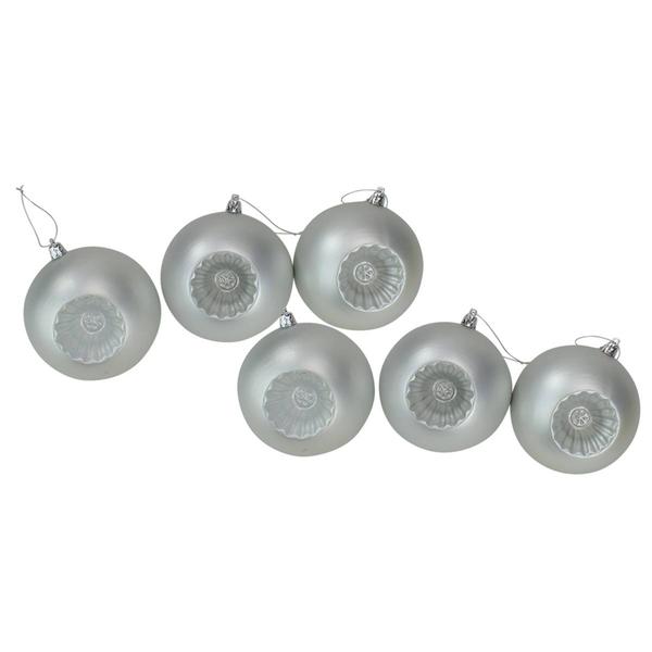 DAK 6ct. Silver Retro Reflect Christmas Ball Ornament Set