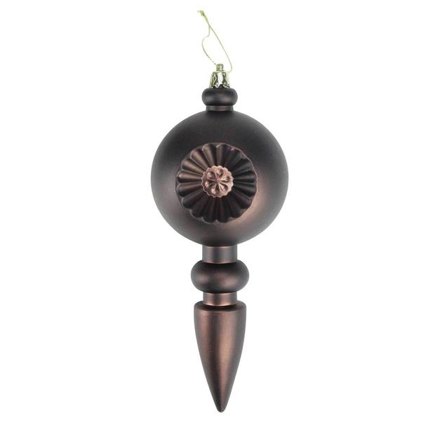 DAK 4ct. Brown Retro Reflect Christmas Finial Ornaments alternate view