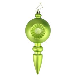 DAK 4ct. Matte Green Kiwi Retro Reflect Christmas Ornaments