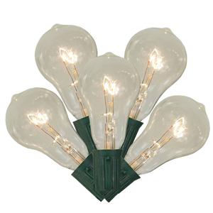 Vickerman 10-Count Clear Transparent Edison Style Patio Lights